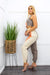 A X One Shoulder Crop Top Pant Set Tan-Set-Moda Fina Boutique