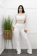 Bandage Long Sleeve W Stones Jumpsuit-Jumpsuit-Moda Fina Boutique