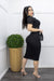Black Bodycon Midi Dress-Midi Dress-Moda Fina Boutique