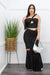 Black Braided Cut Out Maxi Dress-Maxi Dress-Moda Fina Boutique