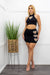 Black Crop Top Mini Skirt Set-Set-Moda Fina Boutique