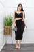 Black Crop Top Ruched Maxi Skirt SET-Set-Moda Fina Boutique