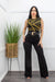 Black Embellished w Gold Studs Jumpsuit-Jumpsuit-Moda Fina Boutique