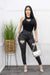 Black Leather Diamond Hearts Pants-Bottom-Moda Fina Boutique