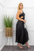 Black One Shoulder Open Side Maxi Dress-Maxi Dress-Moda Fina Boutique