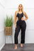 Black Sides Cutout Cargo Jumpsuit-Jumpsuit-Moda Fina Boutique