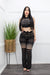 Black Tie Back Crop Top Pant Set-Set-Moda Fina Boutique