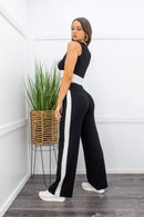 Black Top With Matching Pant Set-Set-Moda Fina Boutique