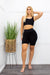 Bodycon Crop Top Short Set Black-Set-Moda Fina Boutique