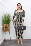 Bodycon Long Sleeve Maxi Dress Black-Maxi Dress-Moda Fina Boutique