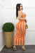 Bodycon Sleeveless Maxi Dress Orange-Maxi Dress-Moda Fina Boutique