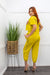 Casual Yellow Top Pant Set-Set-Moda Fina Boutique