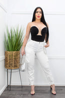 Classic White Cargo Pants-Bottom-Moda Fina Boutique