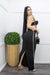 Contrast Trim Cutout Black Maxi Dress-Maxi Dress-Moda Fina Boutique