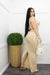 Contrast Trim Cutout Nude Maxi Dress-Maxi Dress-Moda Fina Boutique