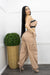 Crop Top Cargo Pant Set Tan-Set-Moda Fina Boutique