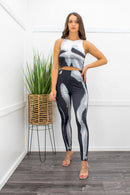 Crop Top Skinny Pant Set-Set-Moda Fina Boutique