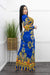 Deep V Long Sleeve Print Maxi Dress-Maxi Dress-Moda Fina Boutique