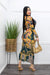 Deep V Long Sleeve Slit Maxi Dress-Maxi Dress-Moda Fina Boutique
