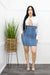 Denim Long Sleeve Cutout Mini Dress-Mini Dress-Moda Fina Boutique