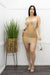 Embellished Rhinestone Sleeveless Mini Dress Nude-Mini Dress-Moda Fina Boutique
