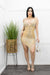 Embellished Rhinestones S L Nude Mini Dress-Mini Dress-Moda Fina Boutique