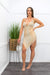 Embellished Rhinestones S L Nude Mini Dress-Mini Dress-Moda Fina Boutique
