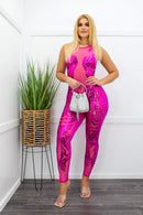 Embellished Sequins Sleeveless Skinny Jumpsuit-Jumpsuit-Moda Fina Boutique