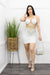 Embellished W Stones Cutout Mini Dress White-Mini Dress-Moda Fina Boutique