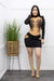 Embellished W Stones Mini Dress Black-Mini Dress-Moda Fina Boutique