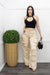 Fashion Detailed Cargo Denim tan-Bottom-Moda Fina Boutique