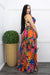 Floral Pleated Open Back Slit Maxi Dress-Maxi Dress-Moda Fina Boutique