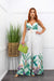 Floral Print Belted Wide Leg Jumpsuit-Jumpsuit-Moda Fina Boutique