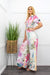 Floral Print Short Sleeve Belted Jumpsuit-Jumpsuit-Moda Fina Boutique