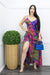 Floral Ruffled Slit Chiffon Maxi Dress-Maxi Dress-Moda Fina Boutique