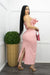 Flower Crop Top Maxi Skirt Set Pink-Set-Moda Fina Boutique