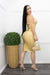 Gold Bandage Cut out Mini Dress-Mini Dress-Moda Fina Boutique