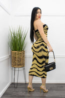 Gold Bodycon Midi Dress-Midi Dress-Moda Fina Boutique