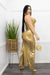 Gold Cutout Slit Maxi Dress-Maxi Dress-Moda Fina Boutique