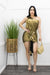 Gold One Shoulder Side Chain Mini Dress-Mini Dress-Moda Fina Boutique