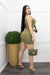 Green Bodycon Sleeveless Cargo Mini Dress-Mini Dress-Moda Fina Boutique