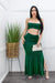 Green Crop Top Maxi Skirt Set-Set-Moda Fina Boutique