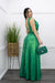 Green Deep V Slit Maxi Dress-Maxi Dress-Moda Fina Boutique