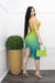 Green Tie Back Slit Midi Dress-Midi Dress-Moda Fina Boutique