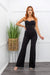 Lace Cutout Black Jumpsuit-Jumpsuit-Moda Fina Boutique