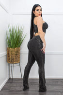 Lazy weekend Pant Set Black-Set-Moda Fina Boutique