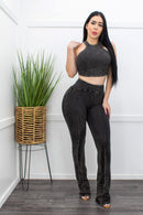 Lazy weekend Pant Set Black-Set-Moda Fina Boutique