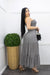 Linen Ruffled Maxi Dress-Maxi Dress-Moda Fina Boutique