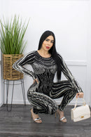 Long Sleeve Bodycon Skinny Jumpsuit-Jumpsuit-Moda Fina Boutique