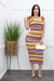 Multi Stripe Knit Midi Dress-Midi Dress-Moda Fina Boutique